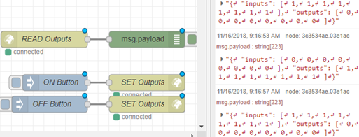 Node RED output